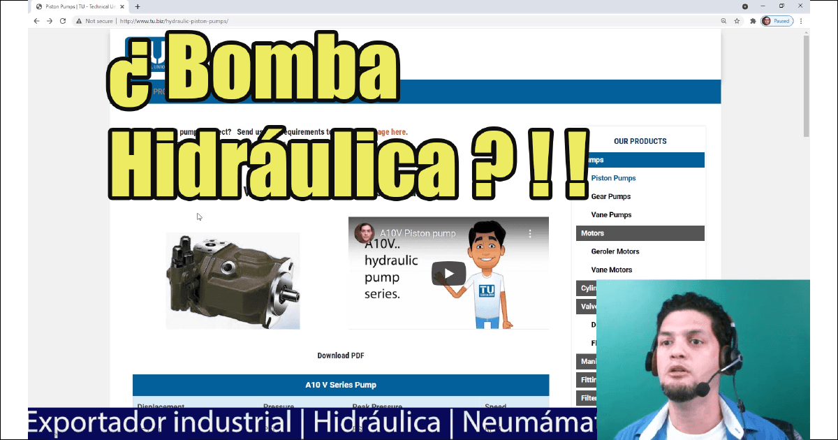 Selección fácil de una bomba hidráulica.