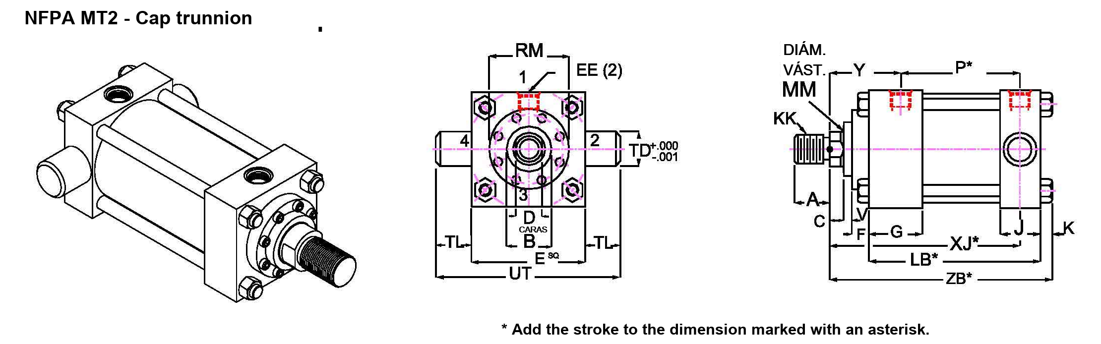 NFPA MT2, cap trunnion