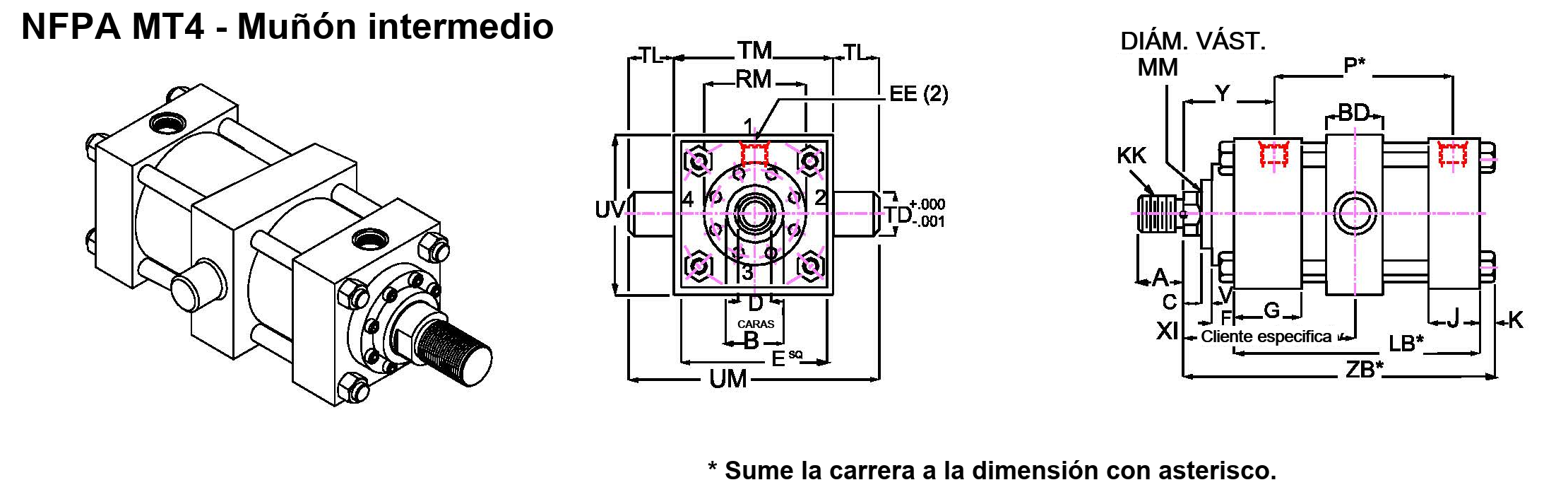 NFPA MT4, muñón intermedio
